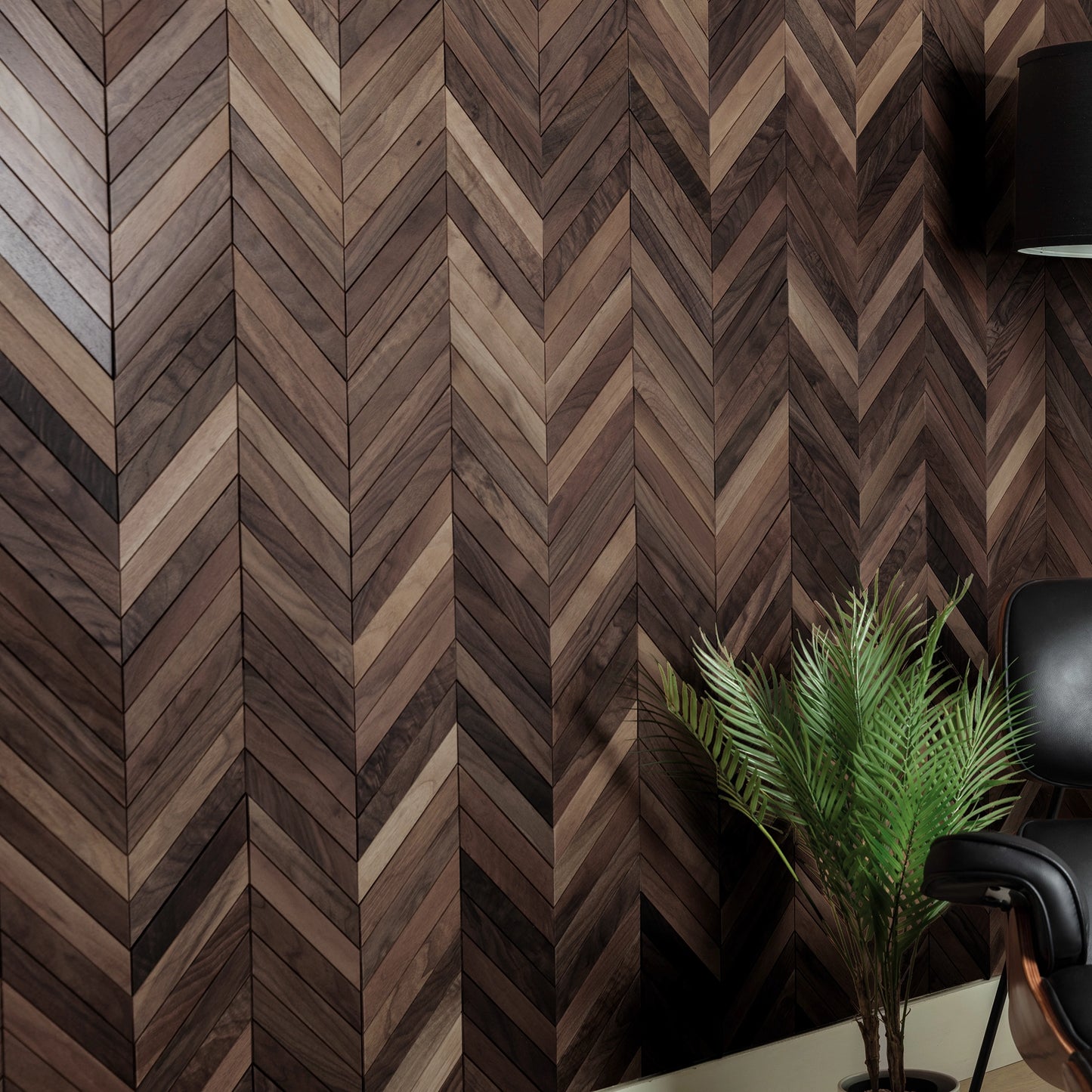 Natural Walnut Chevron Panels