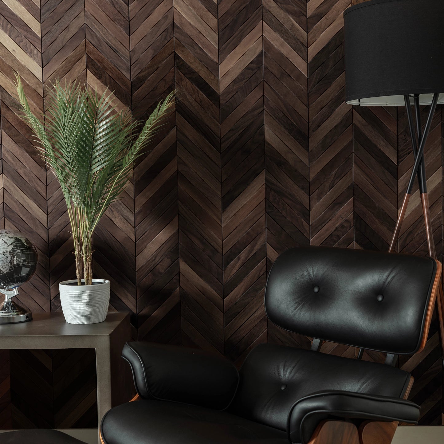 Natural Walnut Chevron Panels