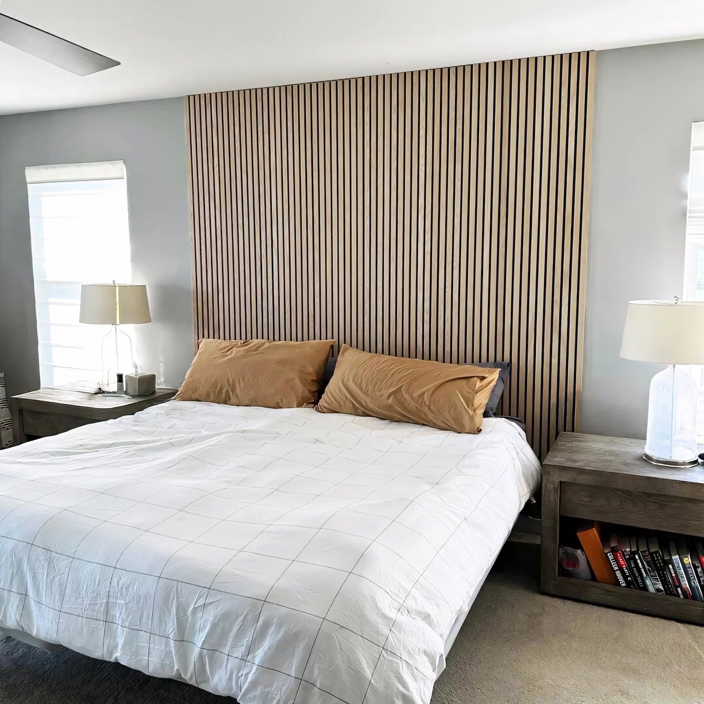 Raw Natural Oak Acoustic Slat Panels 94.5"