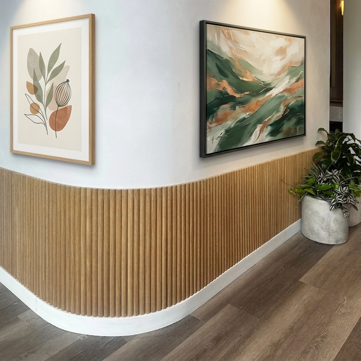 Natural Oak Flexible Tambour Panels