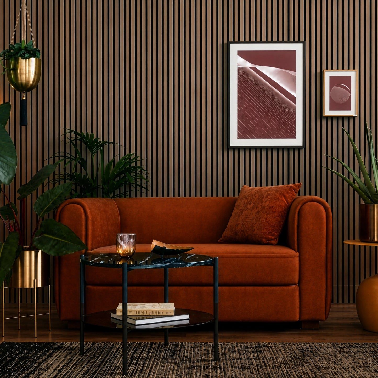 AFD Dark Walnut Acoustic Slat Panels