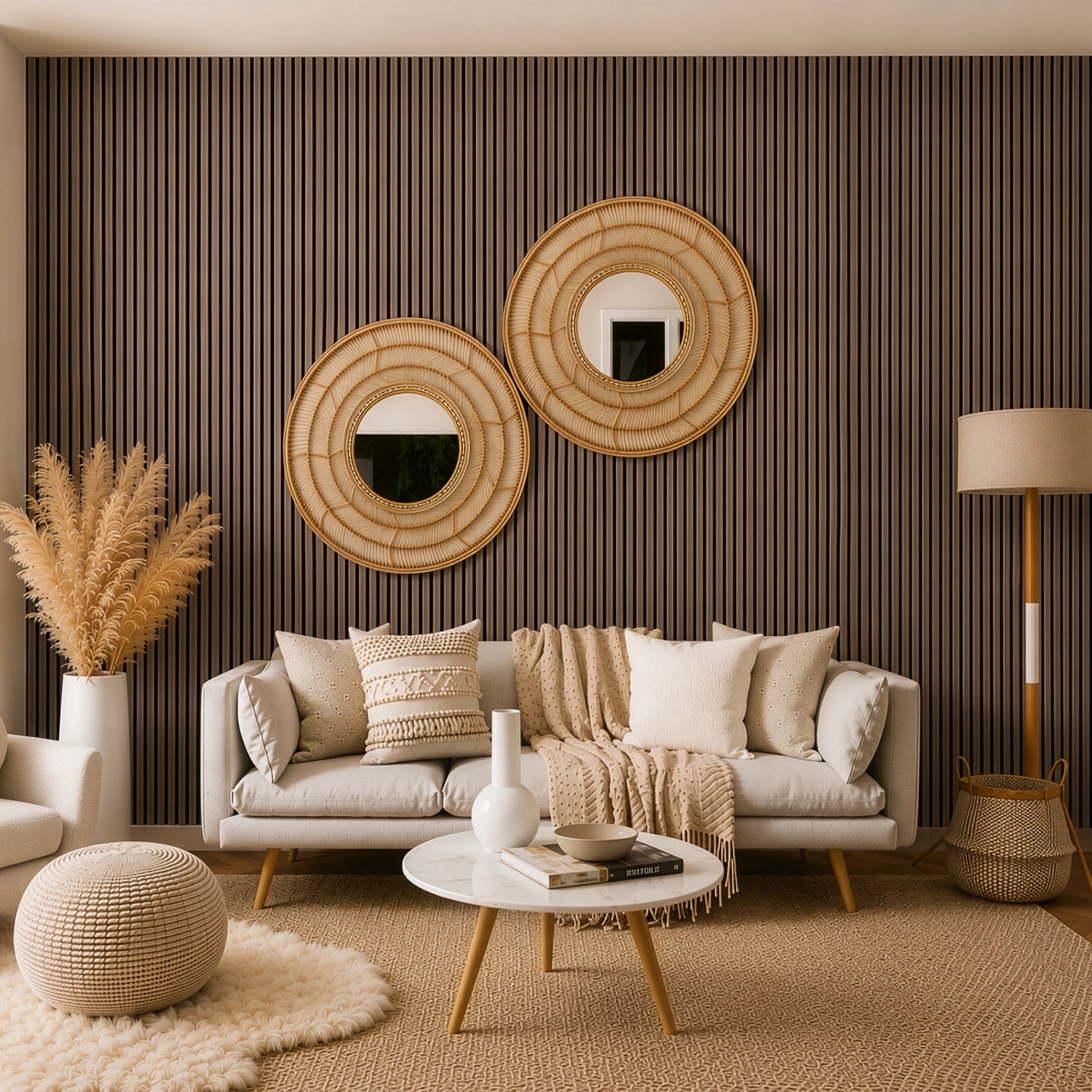 AFD Dark Walnut Acoustic Slat Panels