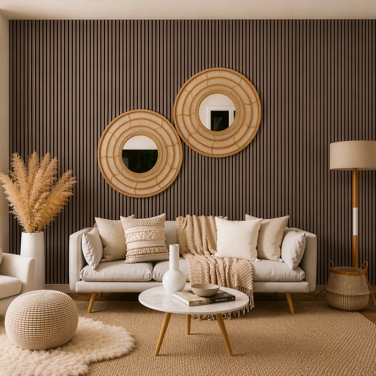 AFD Dark Walnut Acoustic Slat Panels