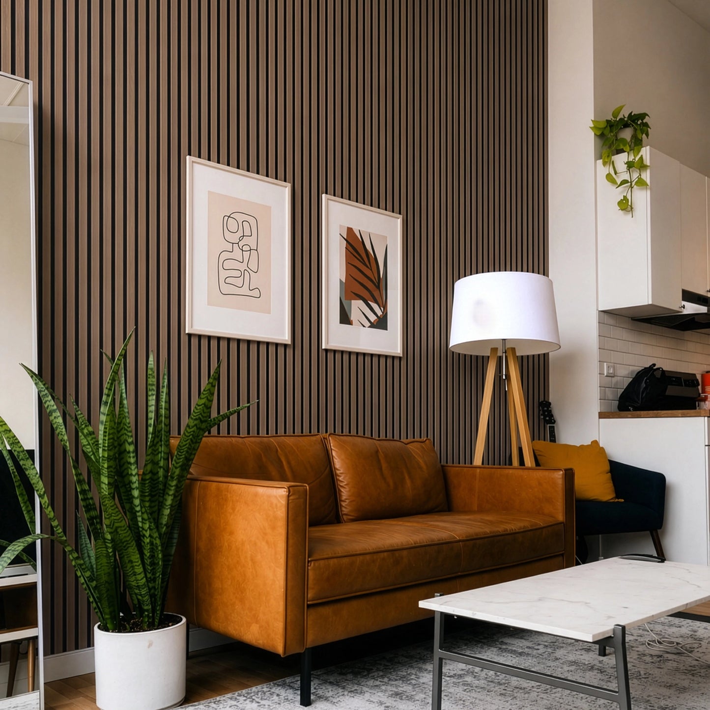 AFD Dark Walnut Acoustic Slat Panels