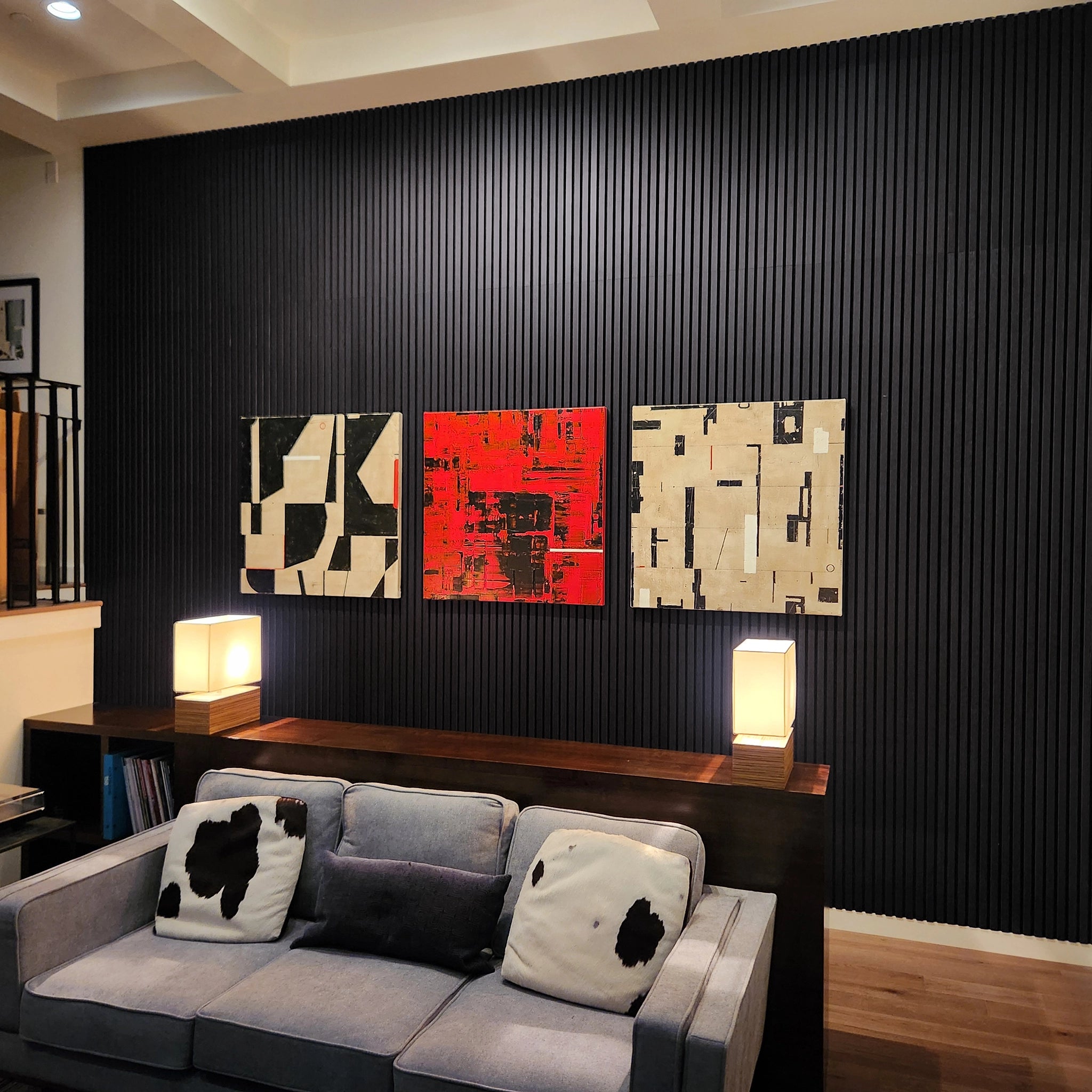 AFD Luxury Black Oak Acoustic Slat Panels