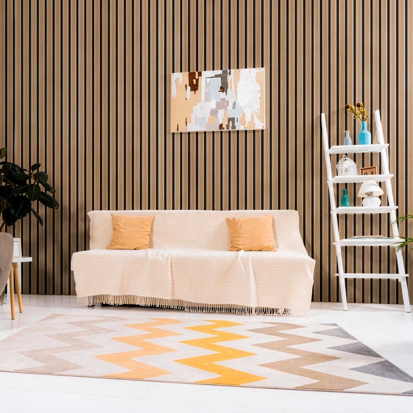 AFD Zebra Wood Extra Wide Acoustic Slat Panel