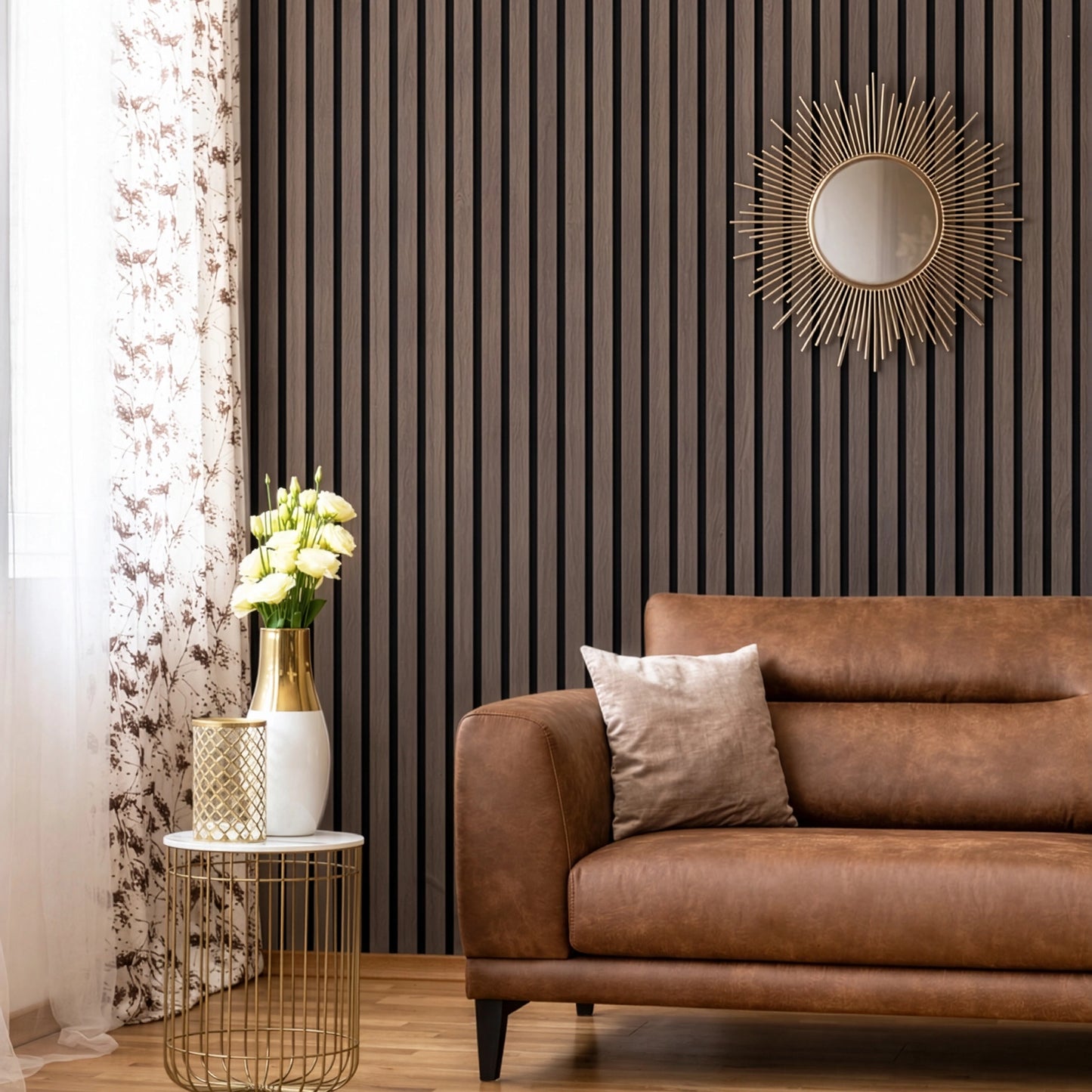 AFD Black Walnut Extra Wide Acoustic Slat Panels