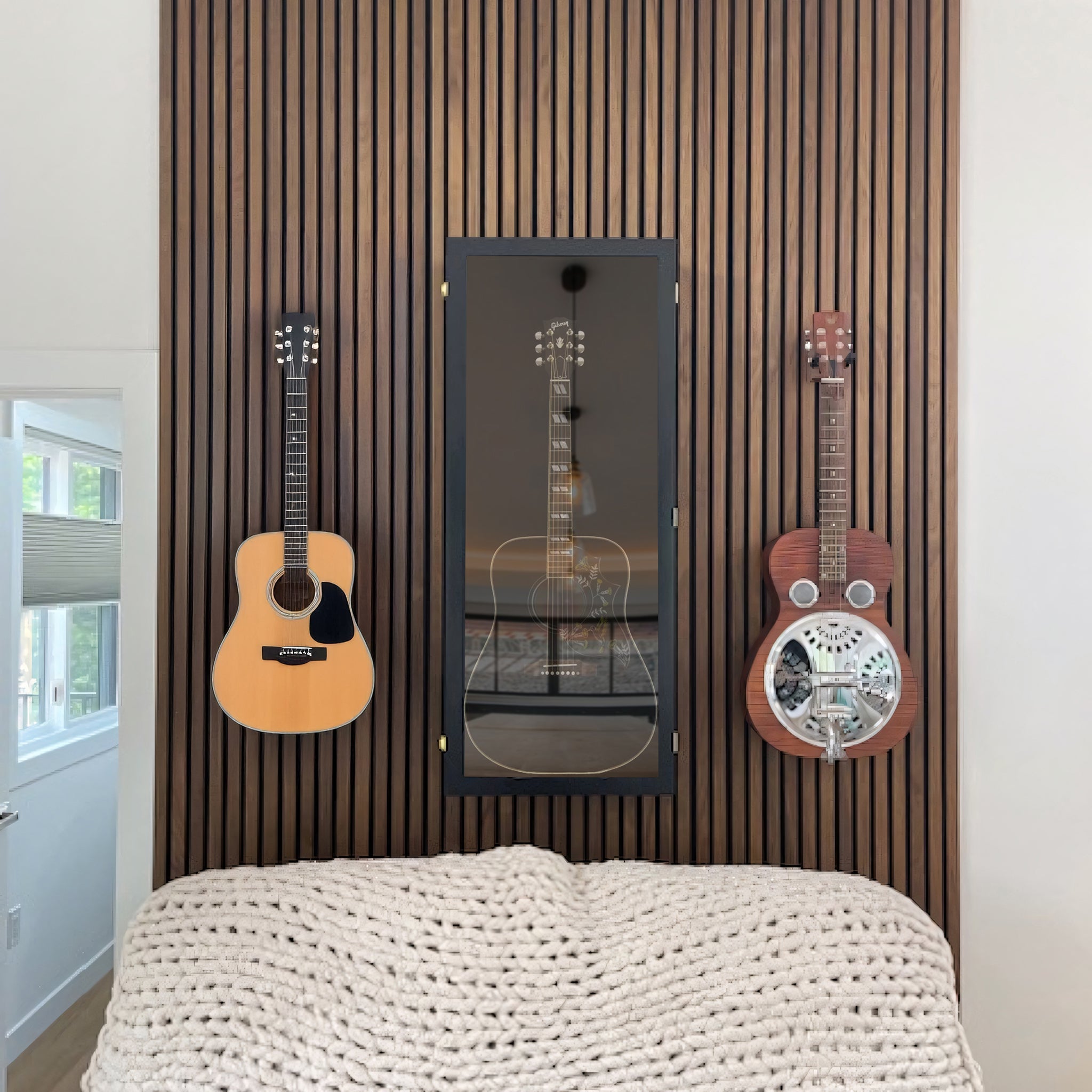 Natural Walnut Acoustic Slat Panels 118" Length