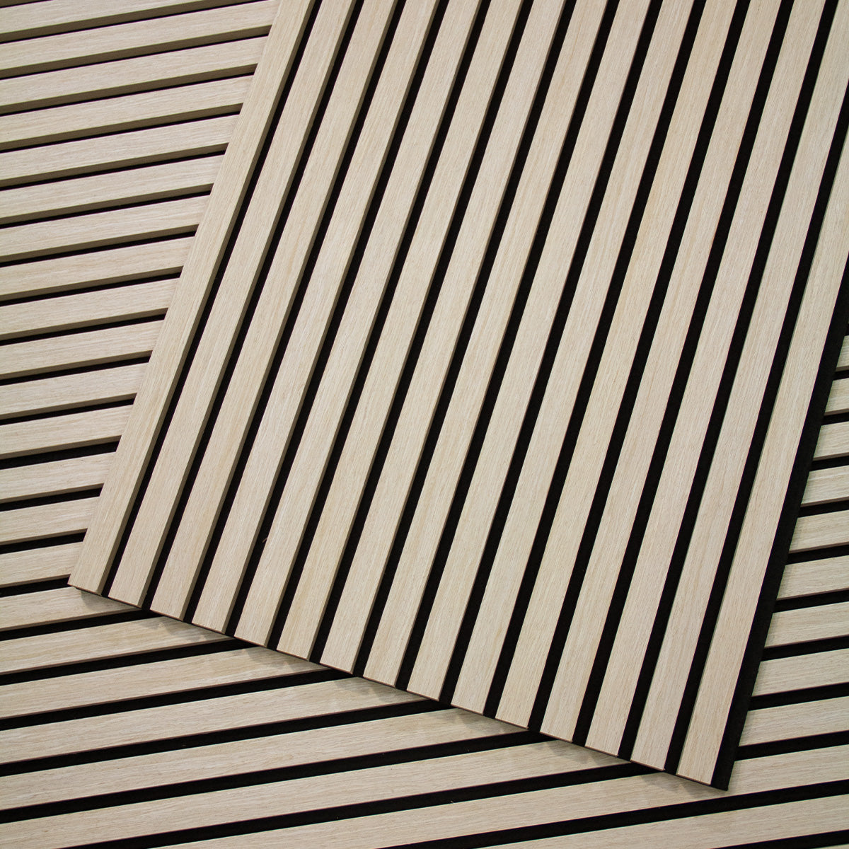 Natural Oak Acoustic Slat Panels 108.25"