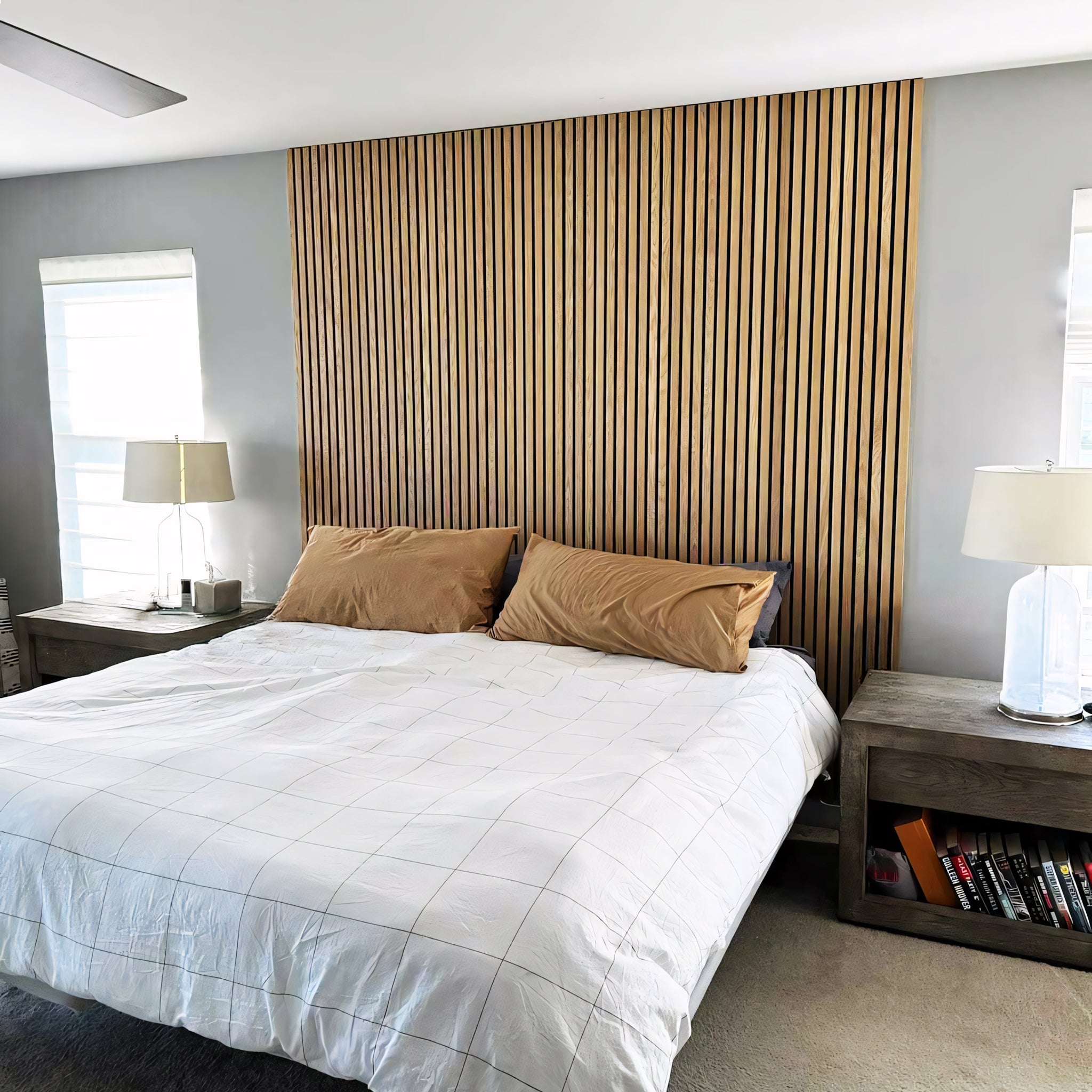 Natural Oak Acoustic Slat Panels 94.5" Length