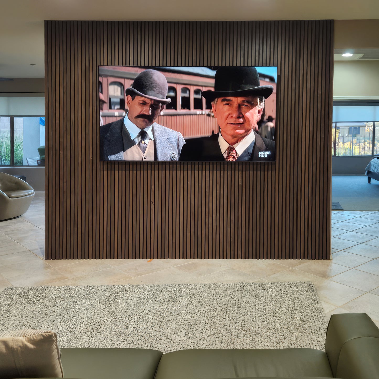 Natural Walnut Acoustic Slat Panels