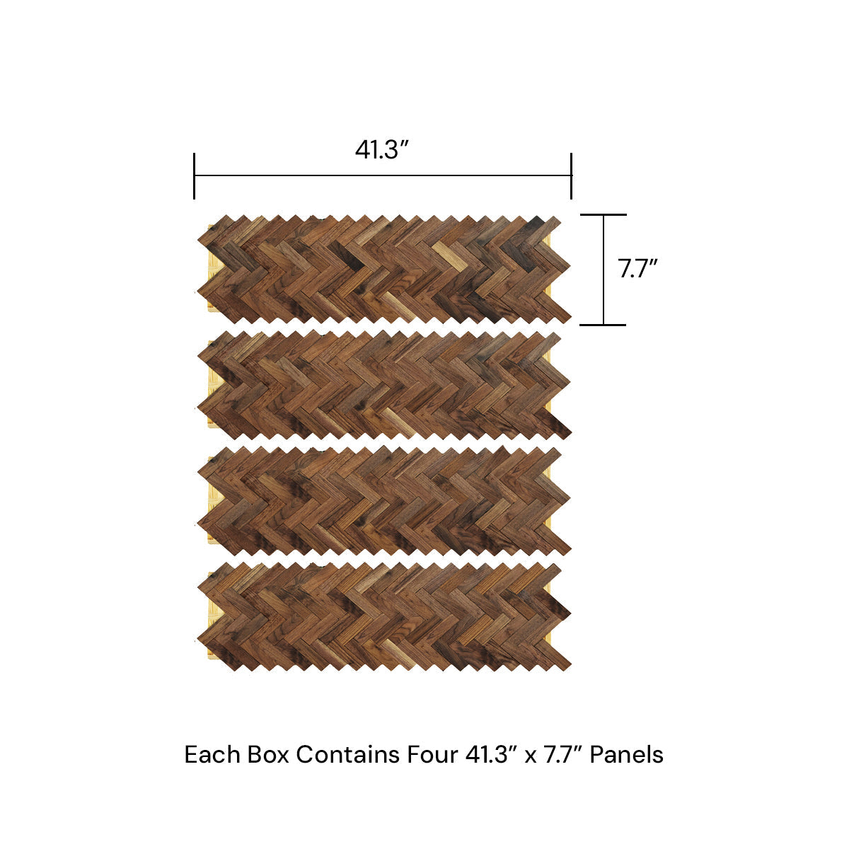 3D Herringbone Walnut