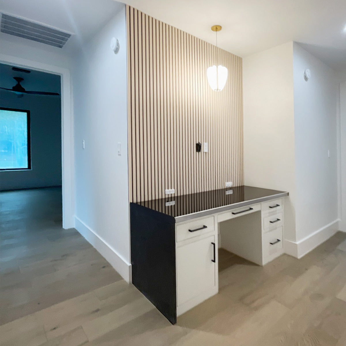 Ivory Oak Acoustic Slat Panels 120" Length