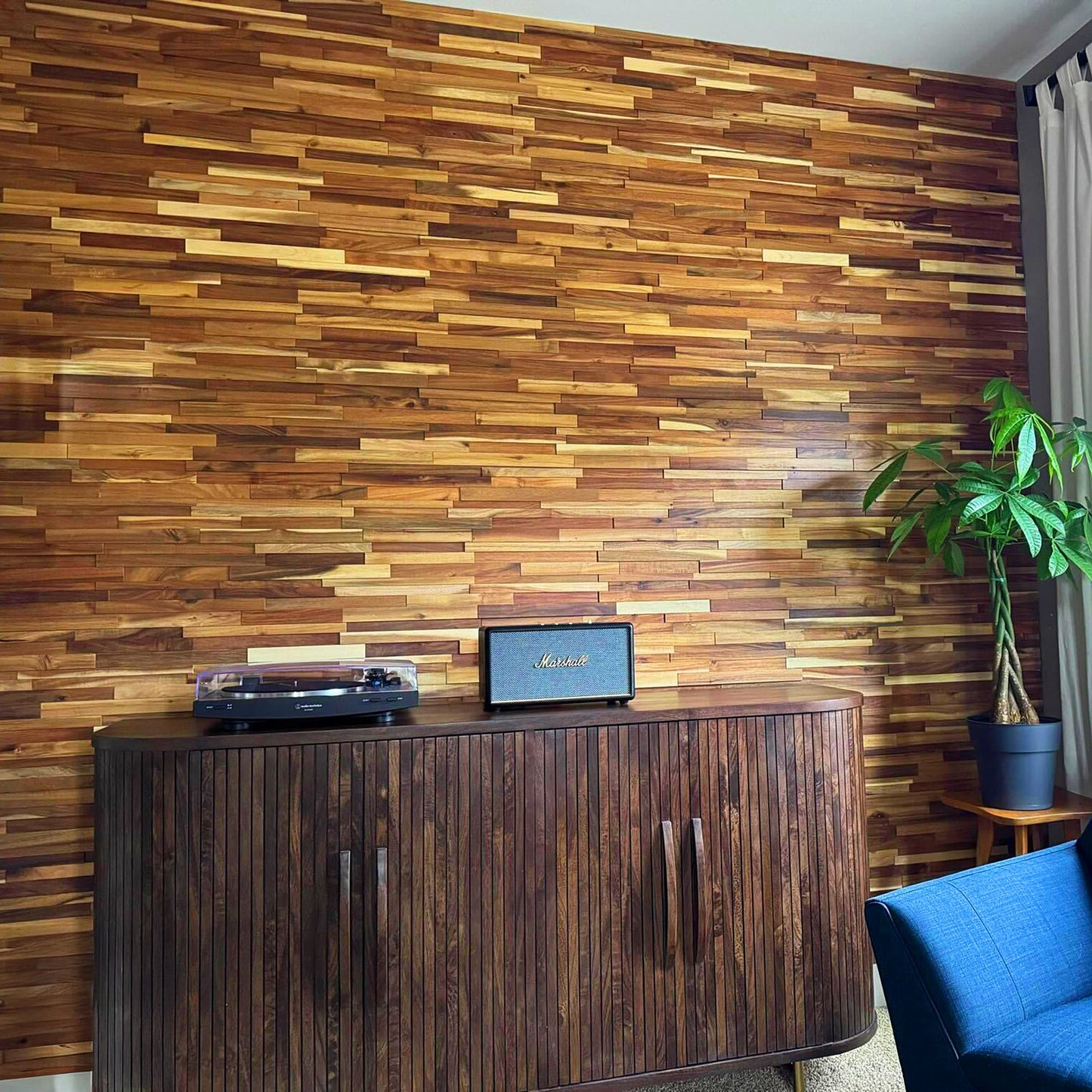 Natural Acacia 3D Stacked Panels