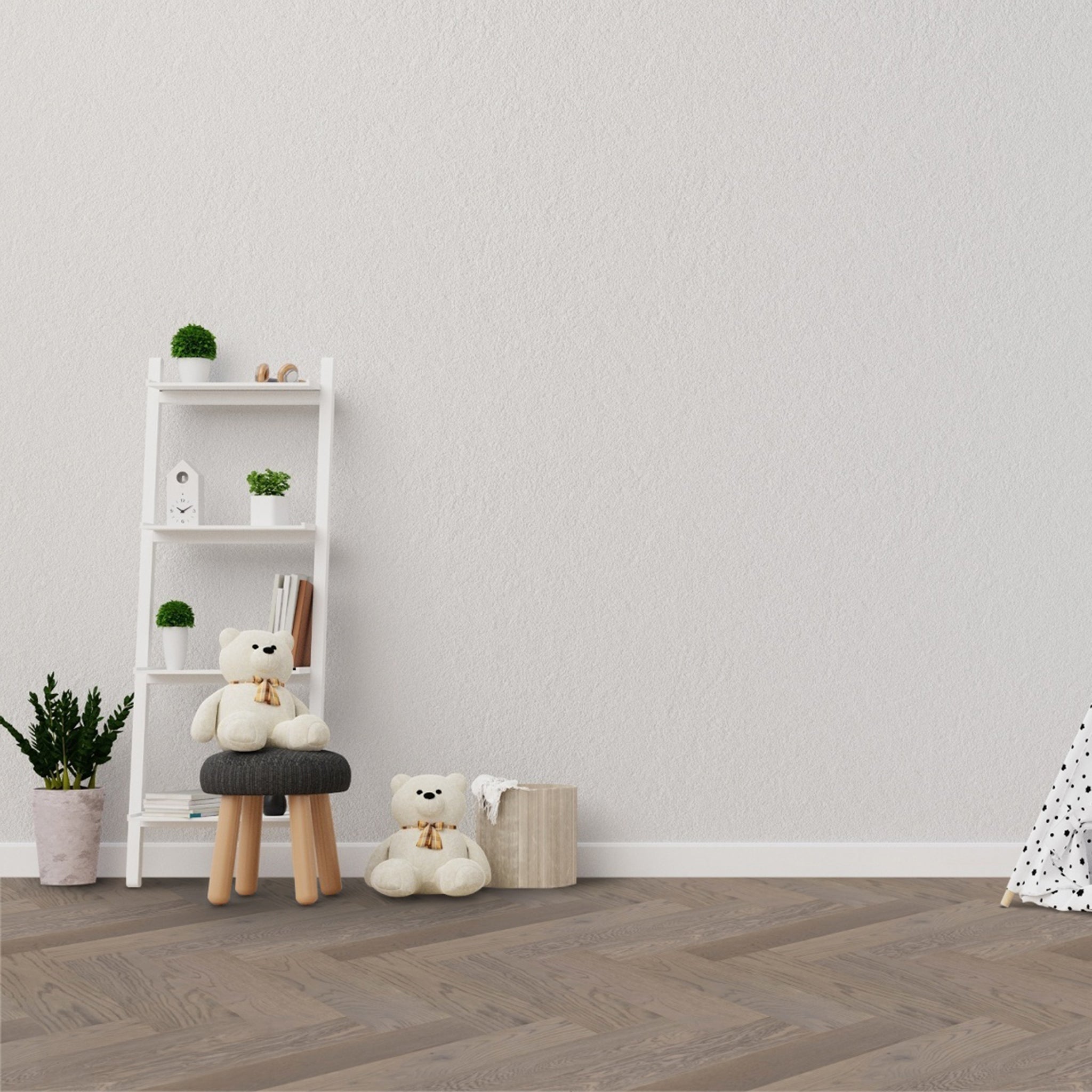 Driftwood Herringbone White Oak