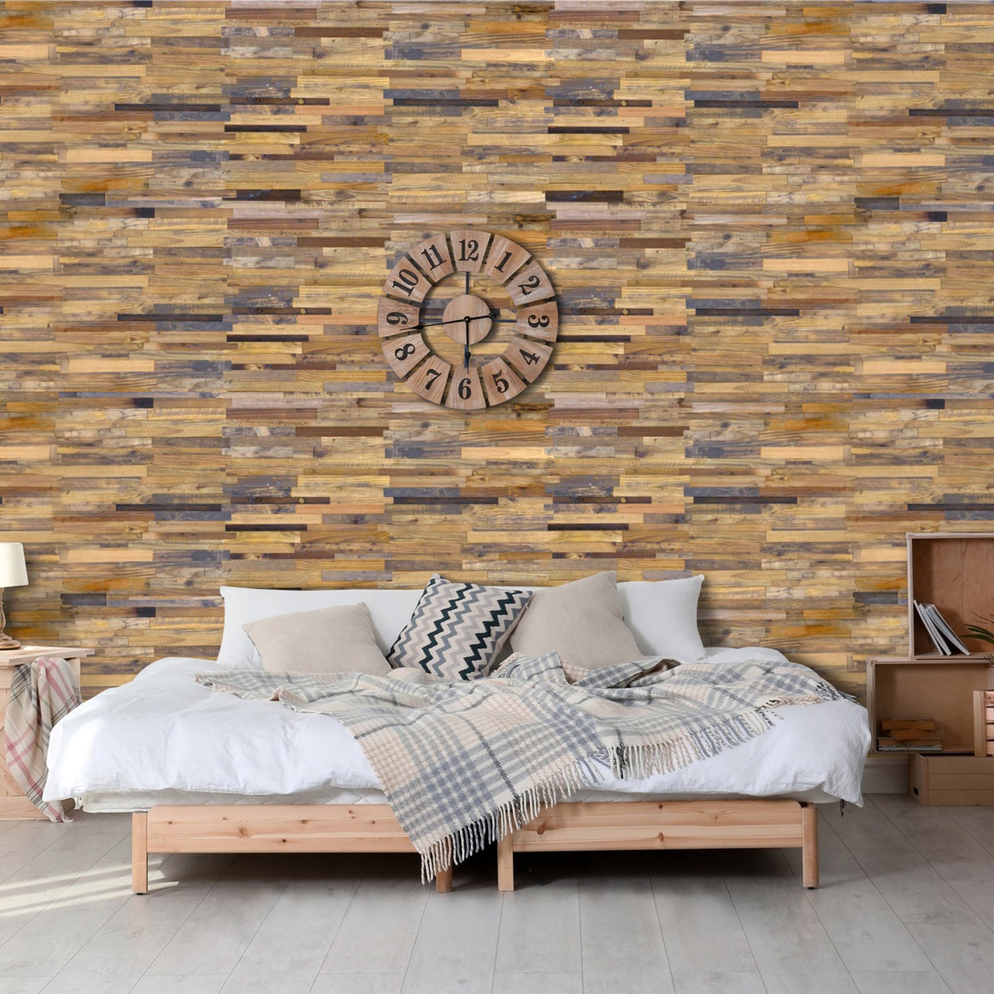 Reclaimed Pine 3D Stacked Panels