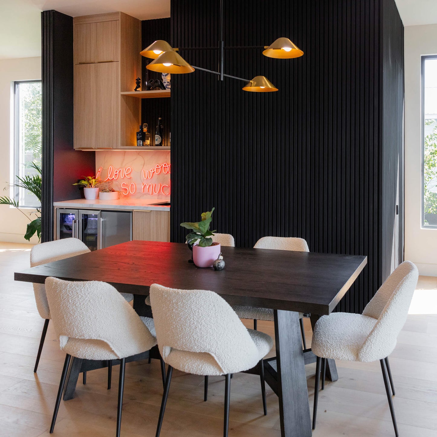 Noir Oak Acoustic Slat Panels