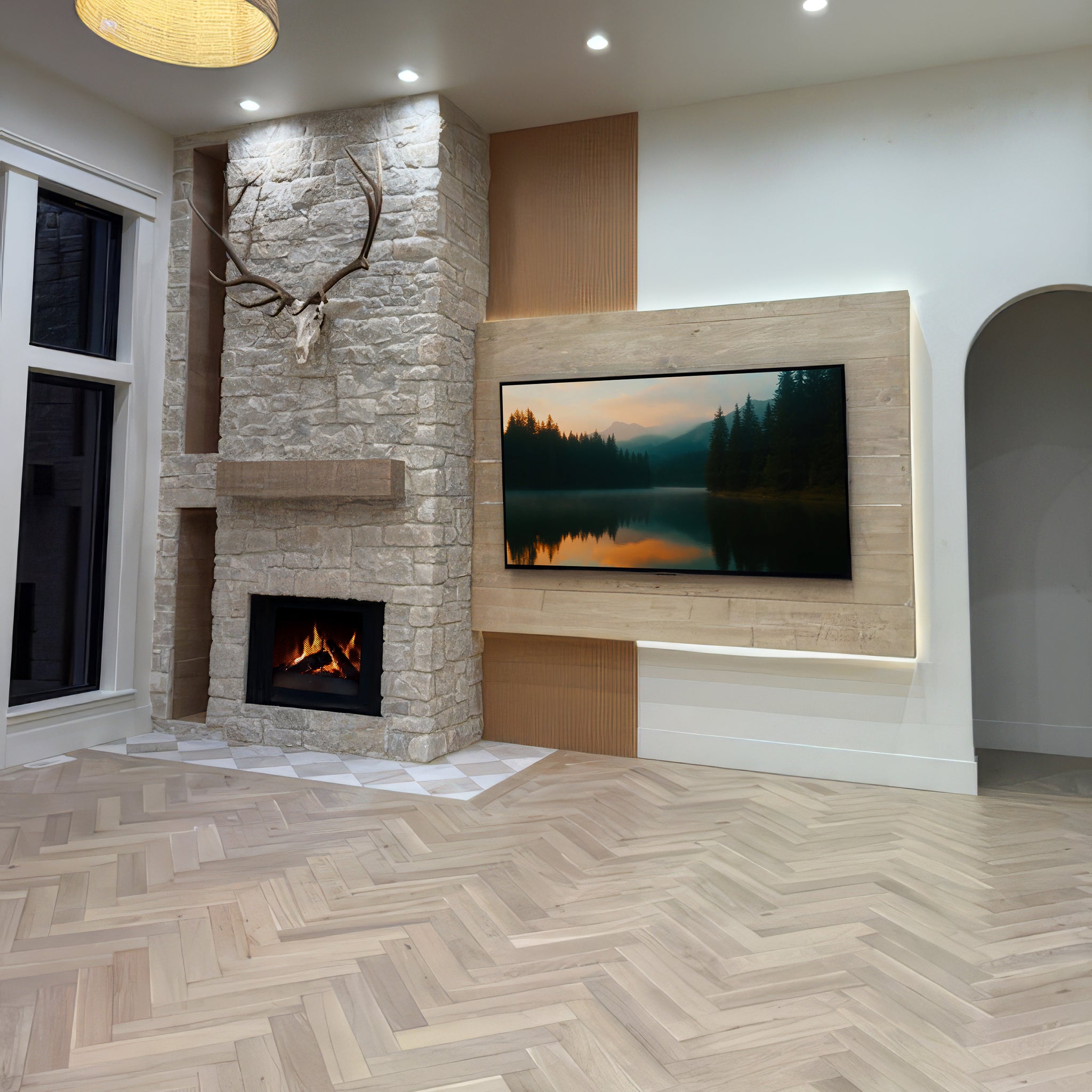 Ivory Herringbone White Oak