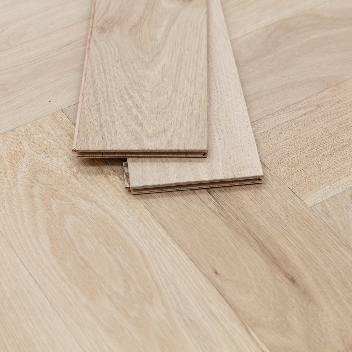 Unfinished Herringbone White Oak