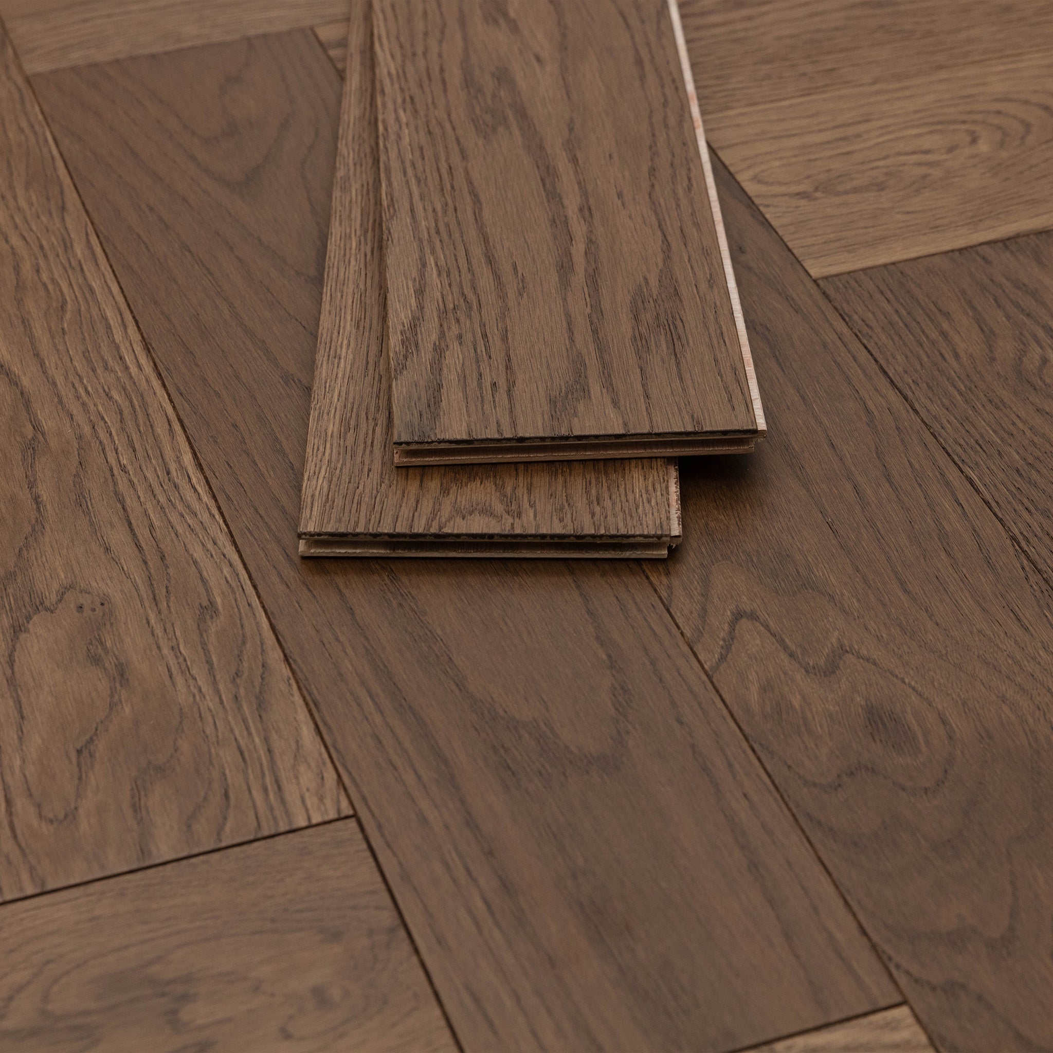 Sepia Herringbone White Oak