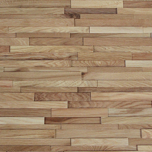 Natural Oak 3D Stacked Wall Panels