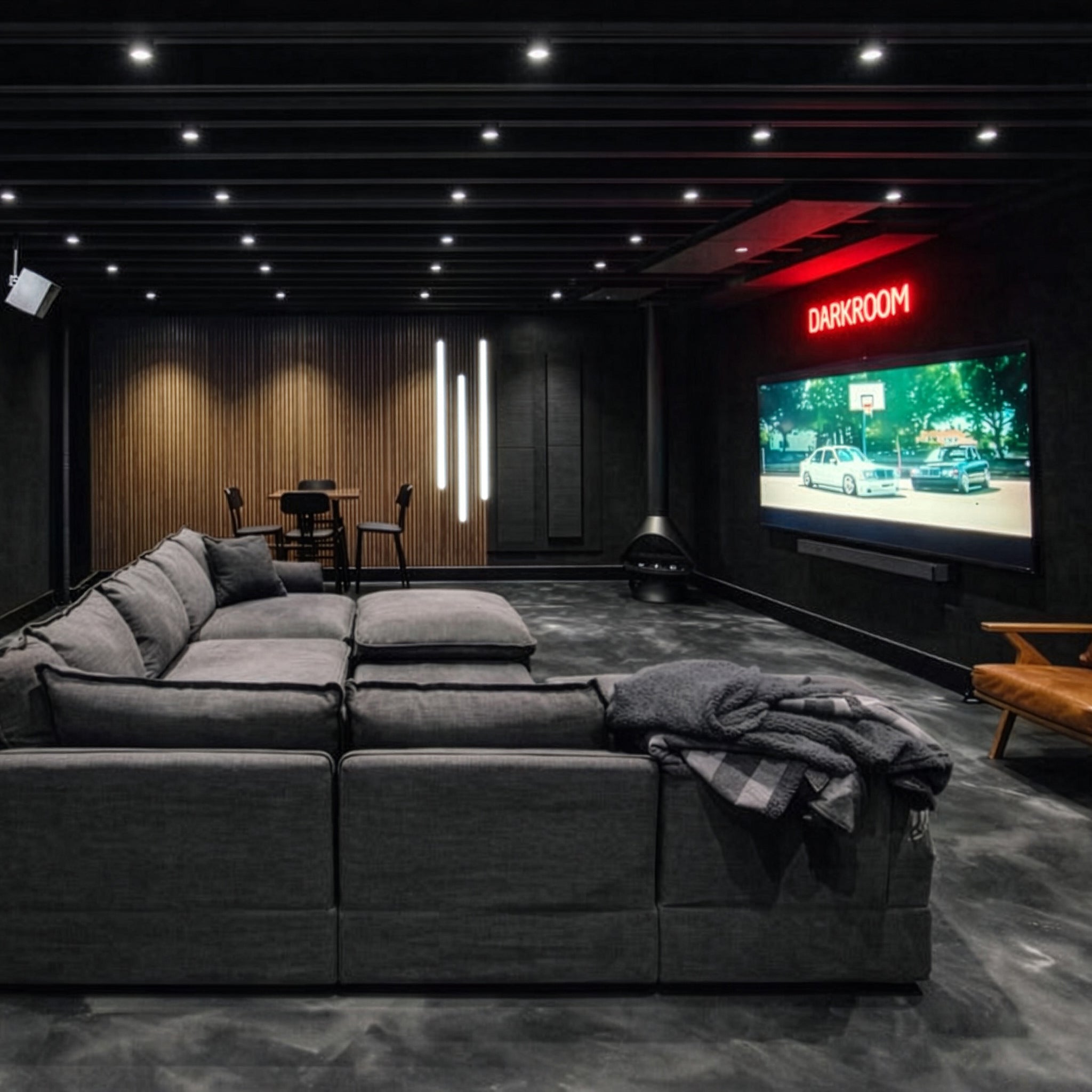 Natural Walnut Acoustic Slat Panels