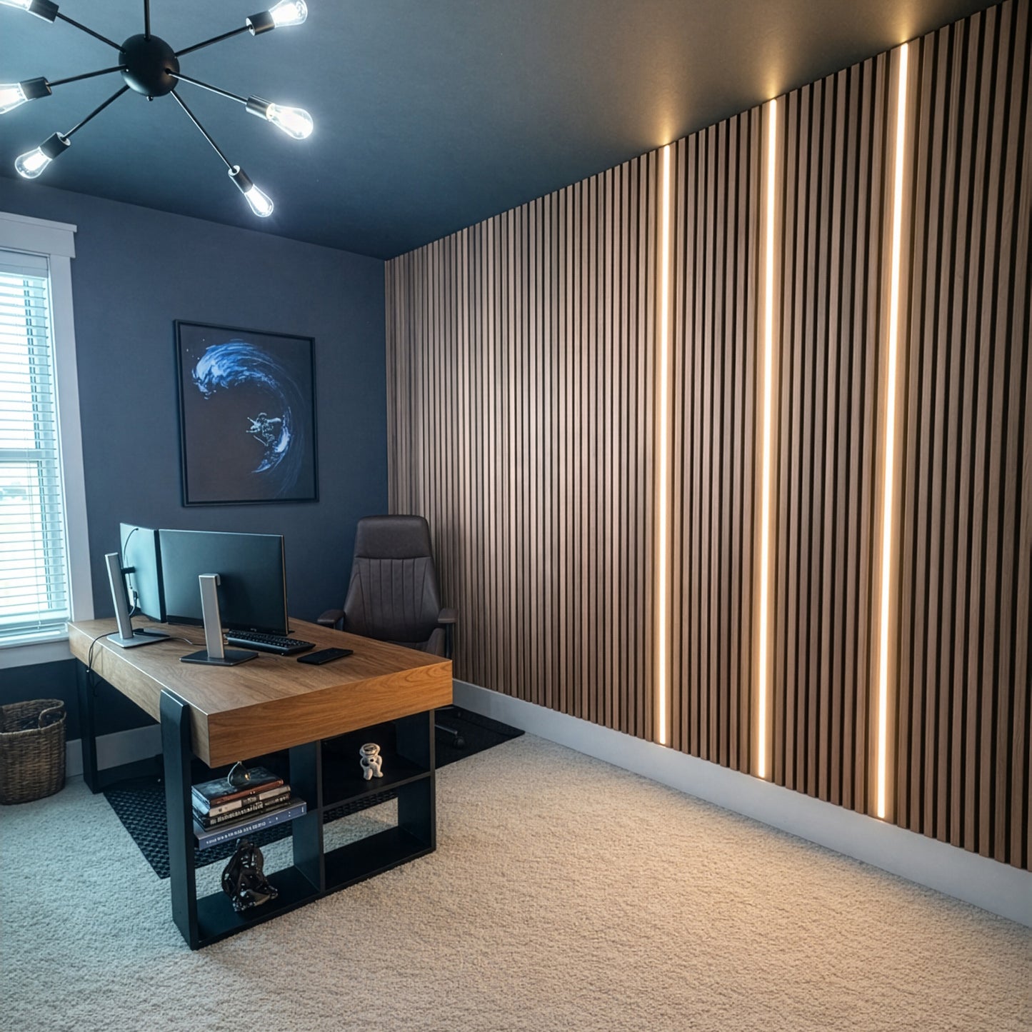 Toasted Walnut Acoustic Slat Panels