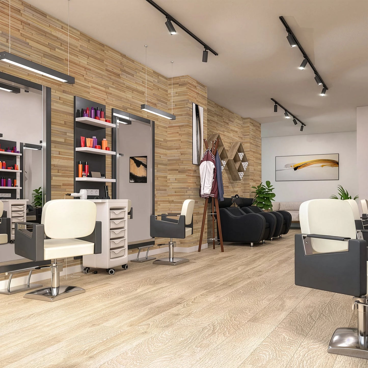Natural Oak 3D Stacked Wall Panels