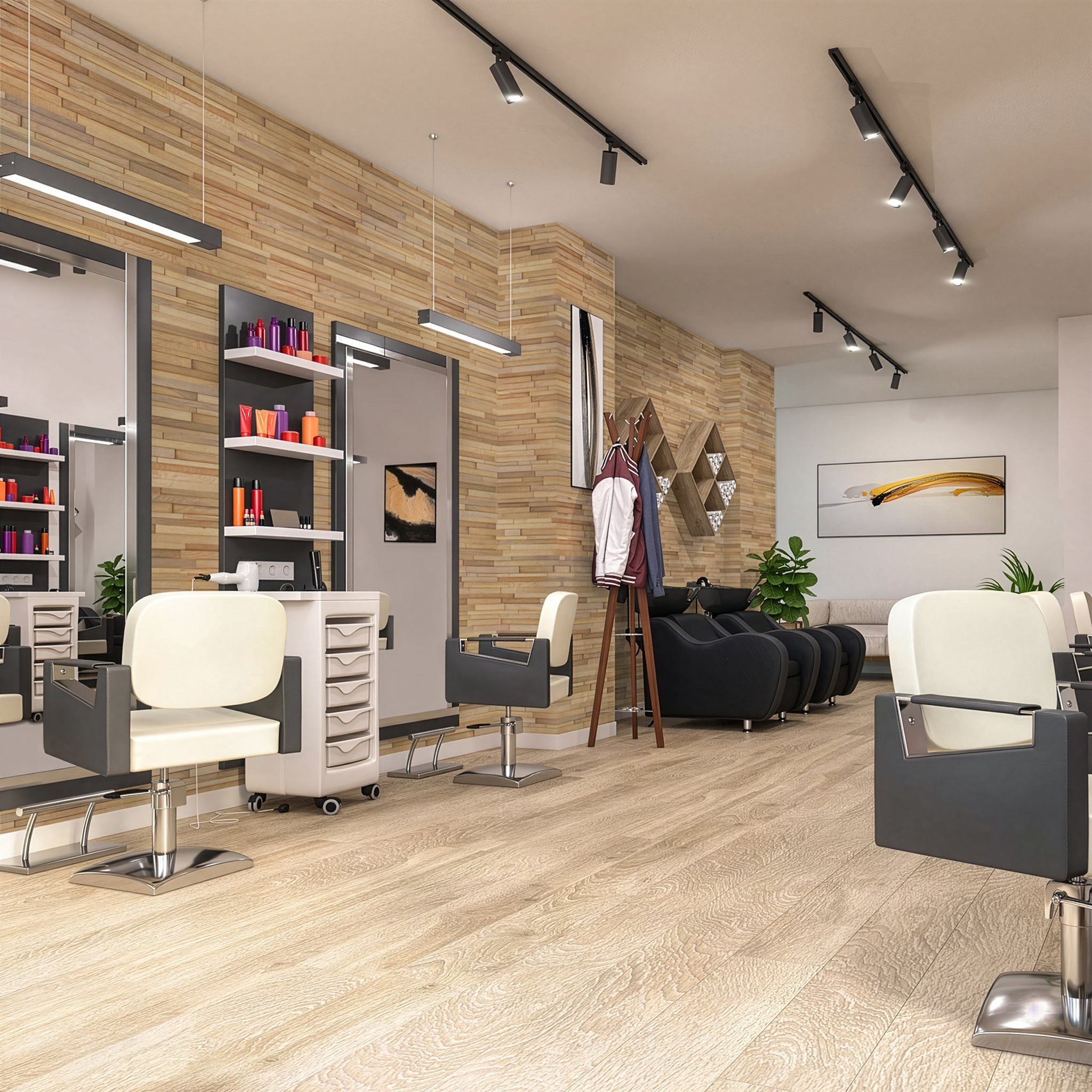 Natural Oak 3D Stacked Wall Panels