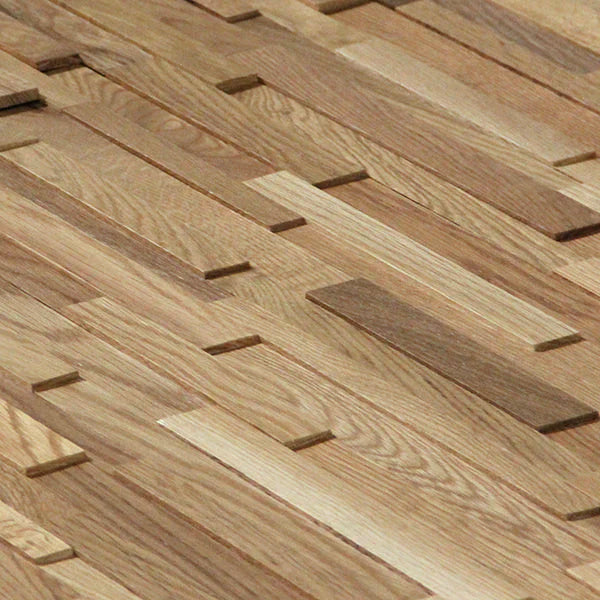 Natural Oak 3D Stacked Wall Panels