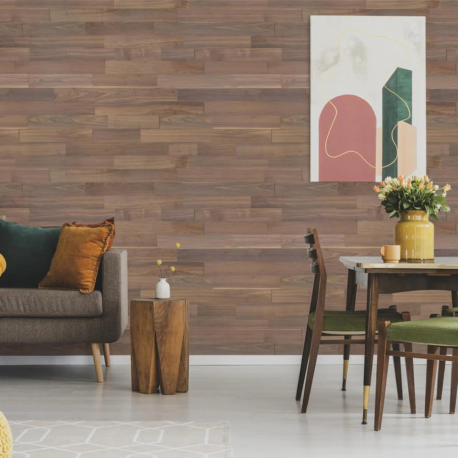 Natural Walnut Smooth Self-Stick Planks
