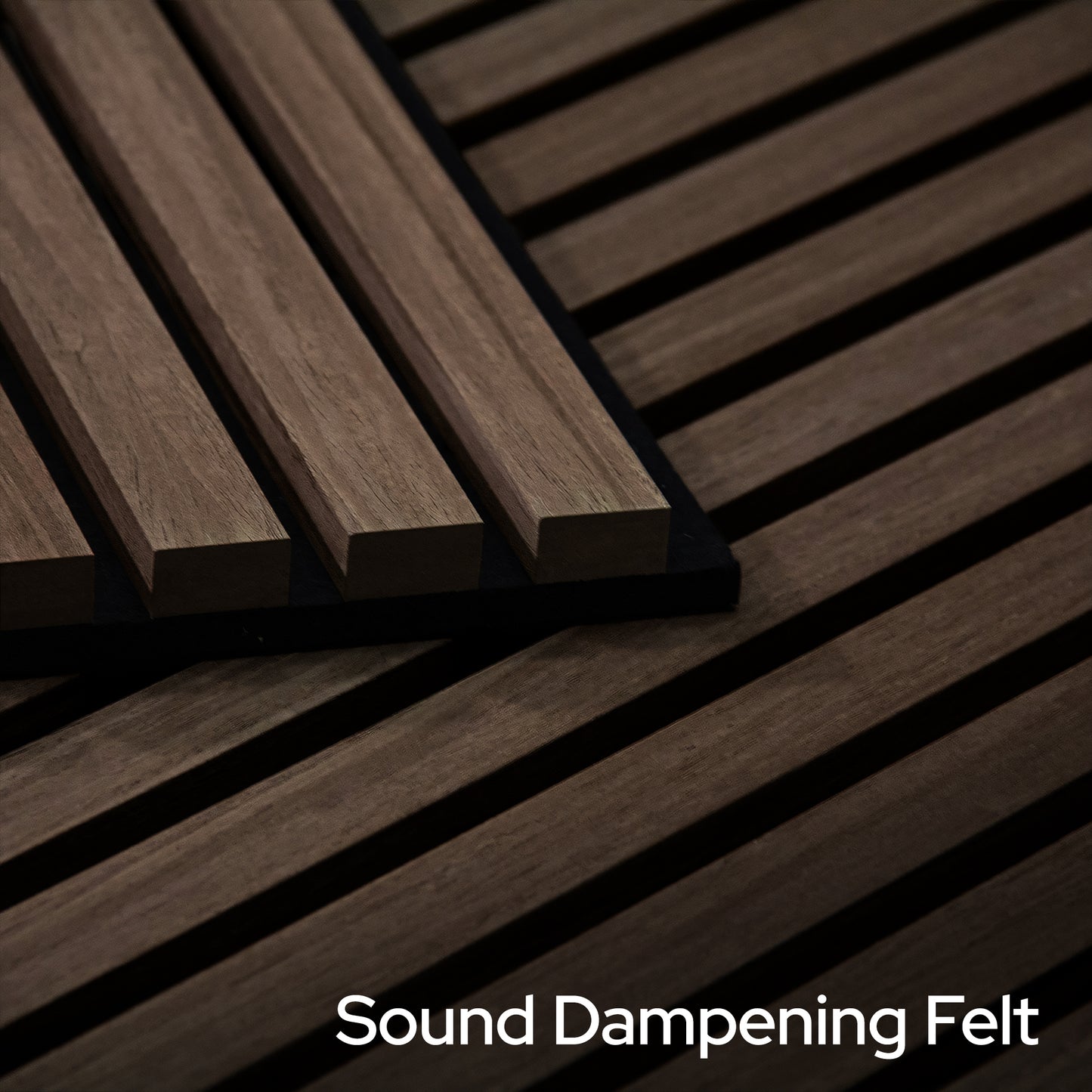 Toasted Walnut Acoustic Slat Tiles 23.6"