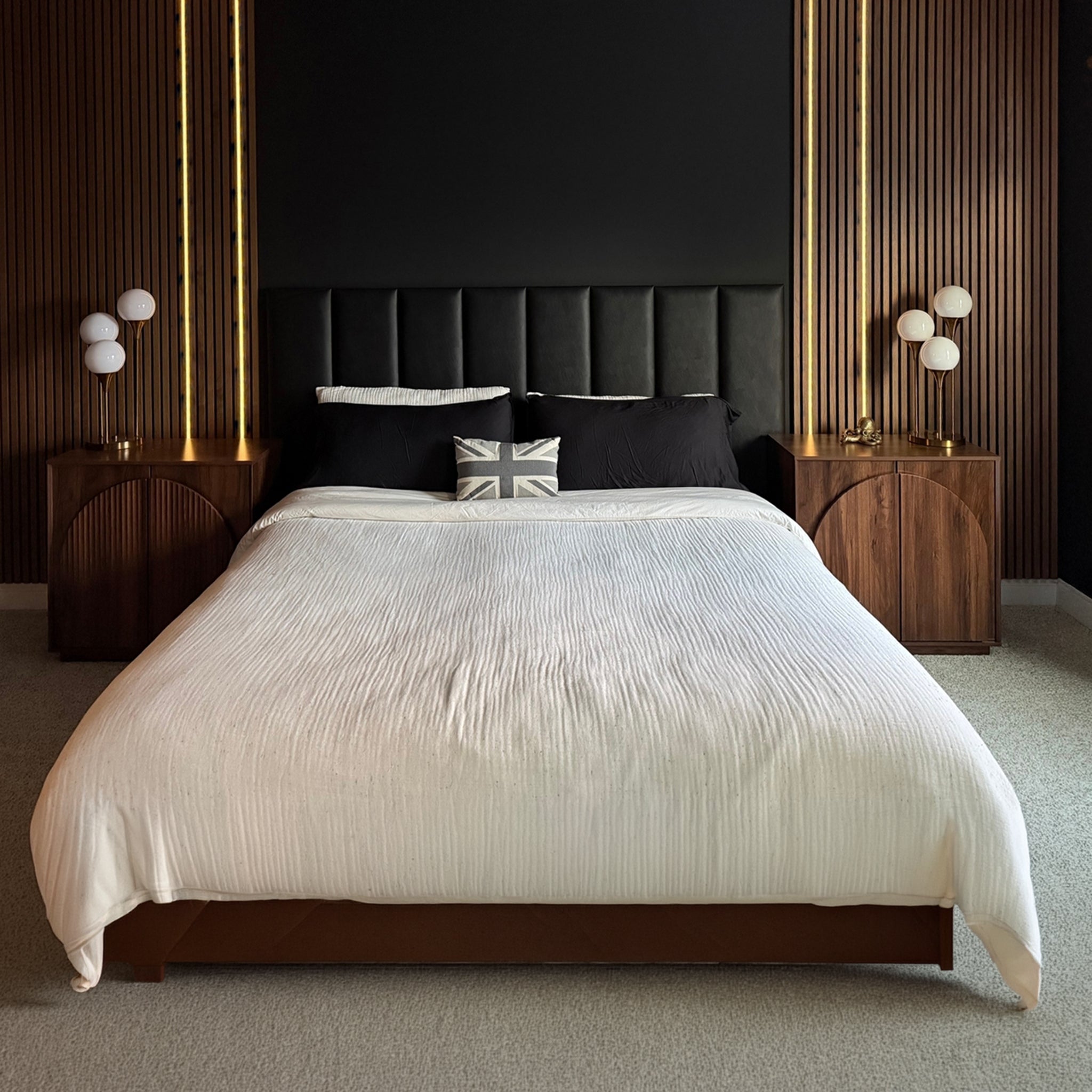 Natural Walnut Acoustic Slat Panels