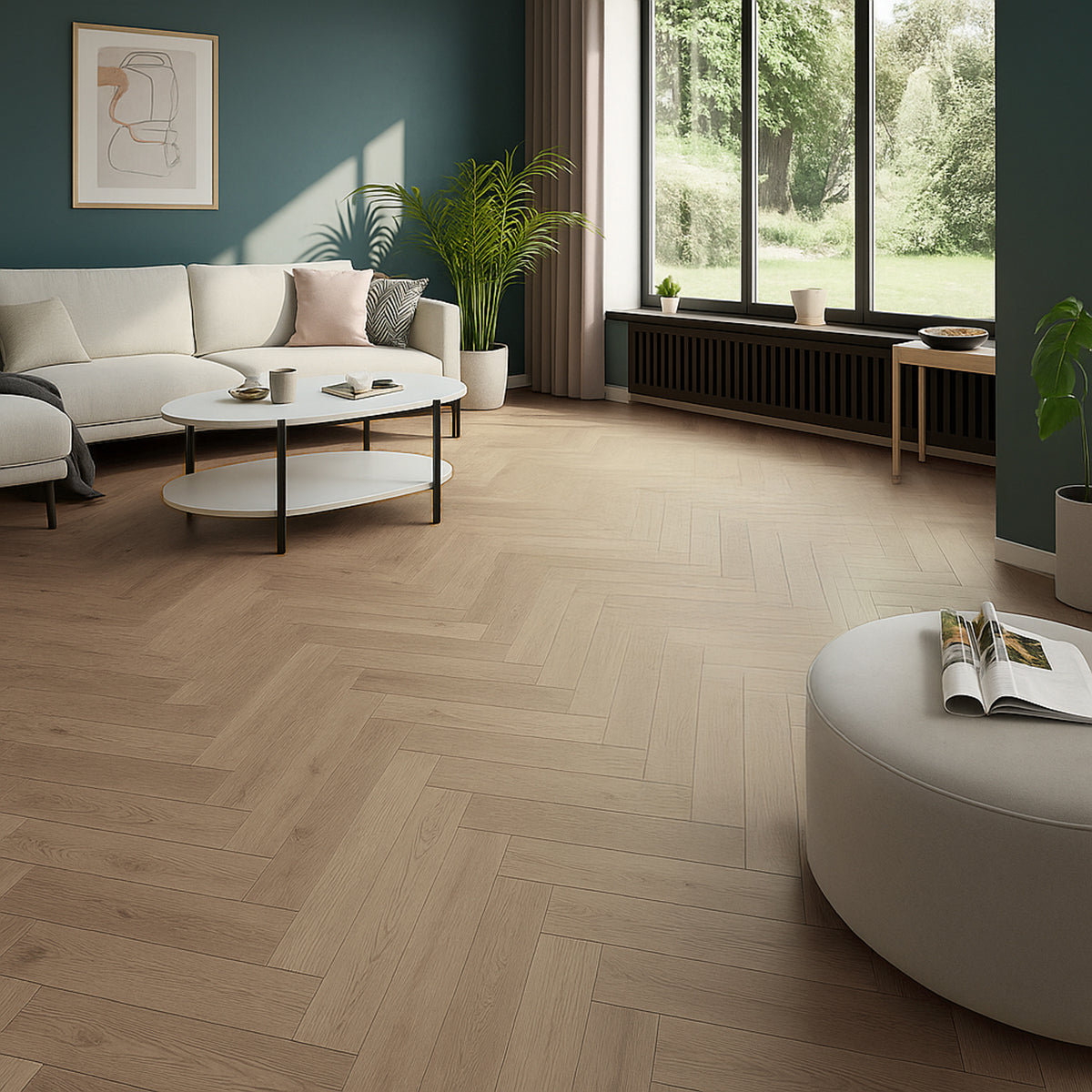 Driftwood Herringbone White Oak