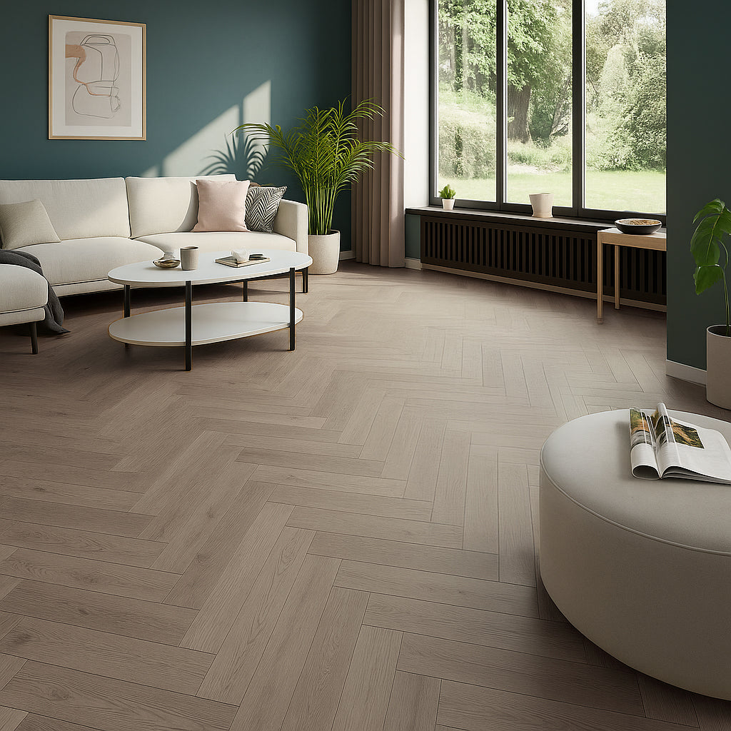 Driftwood Herringbone White Oak