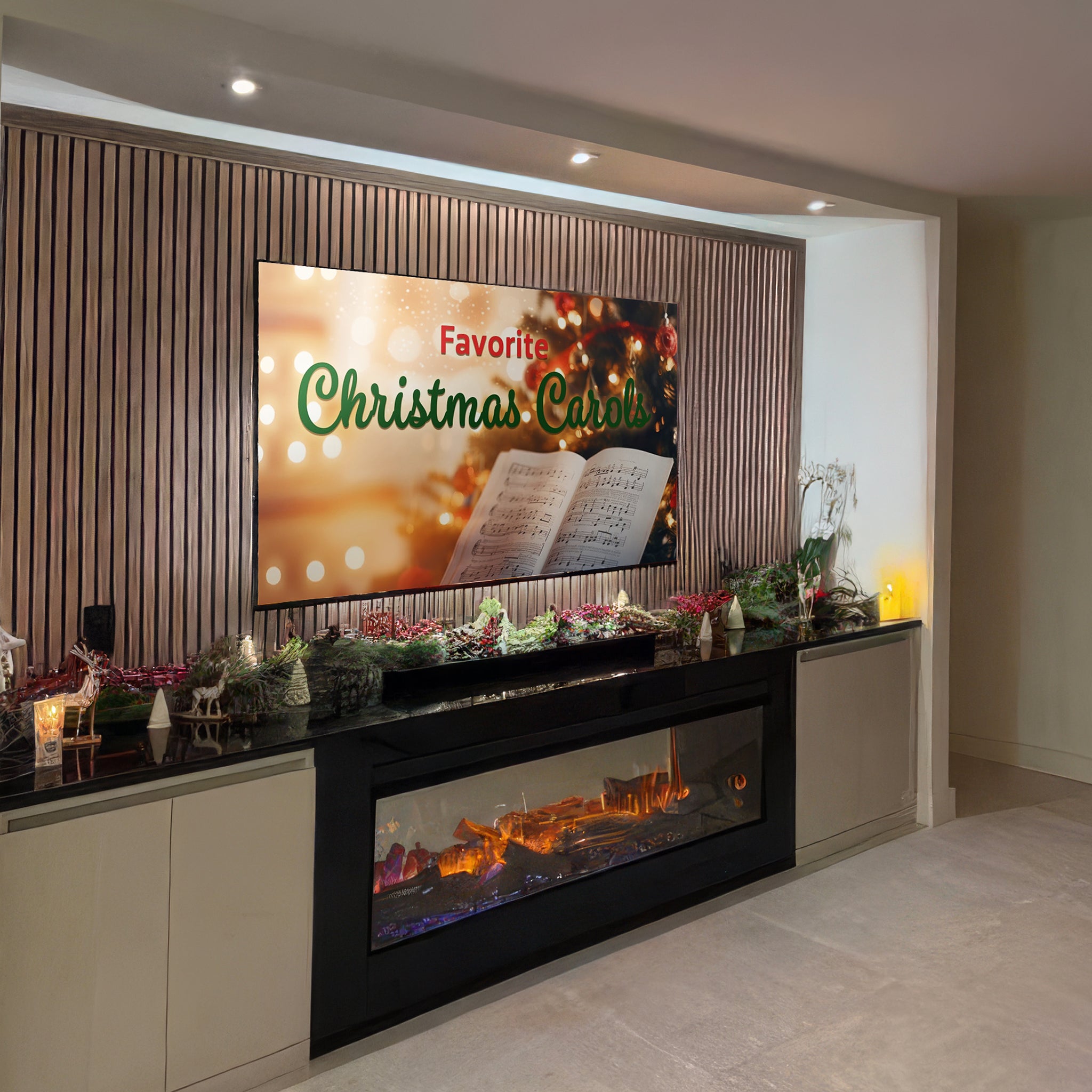 Sandal Walnut Acoustic Slat Panels