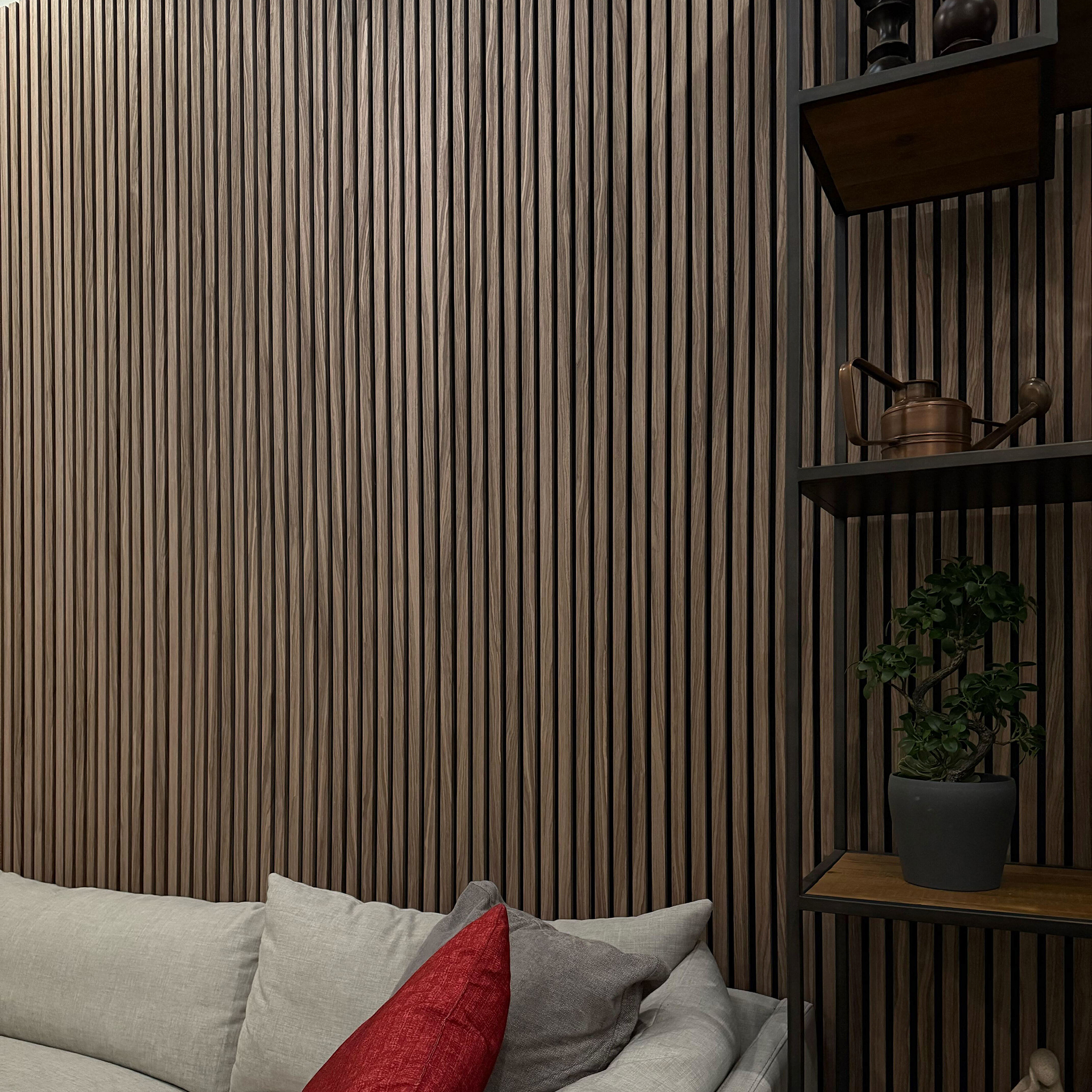 Sandal Walnut Acoustic Slat Panels 118" Length