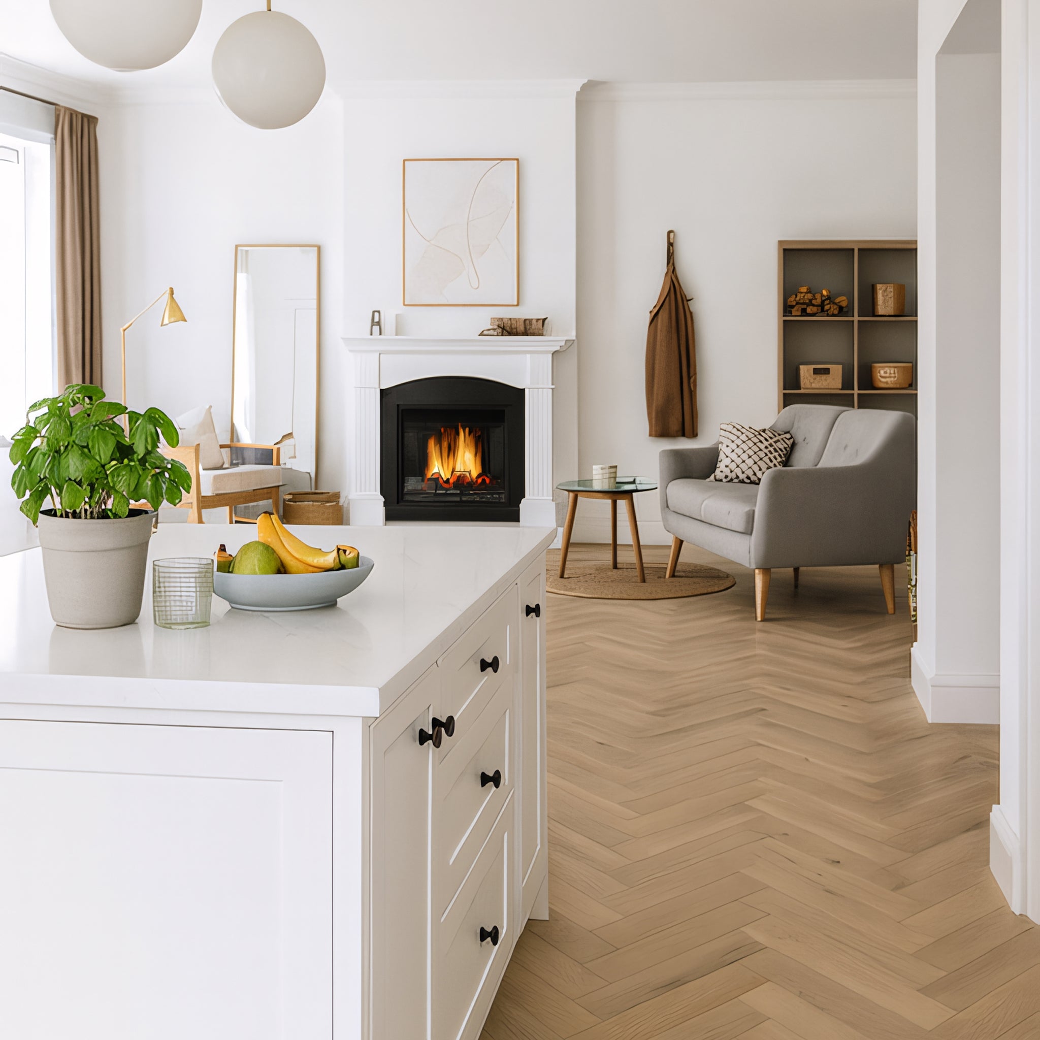 Coastal Herringbone White Oak