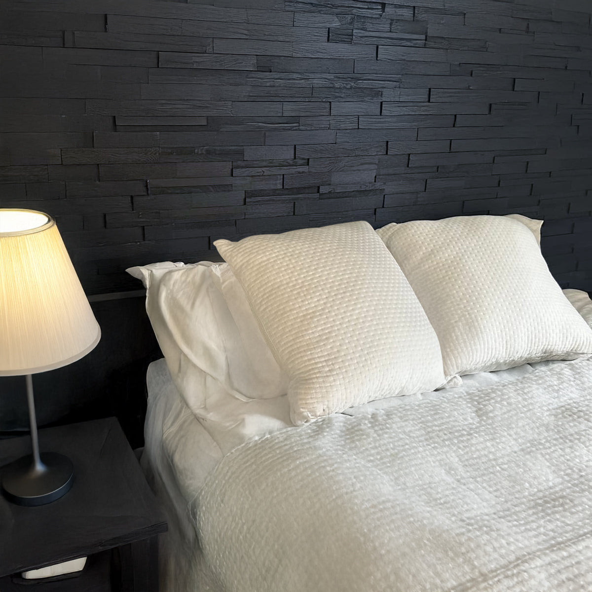 Ebony Oak 3D Stacked Wall Panels