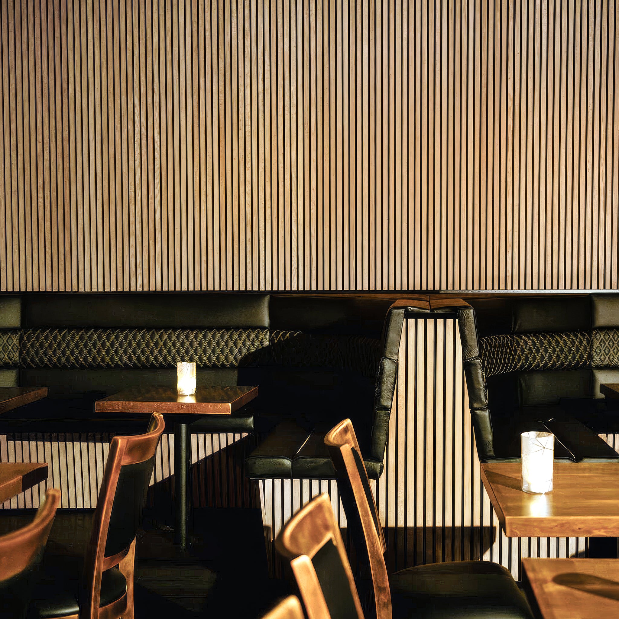 Natural Oak Acoustic Slat Panels 120" Length