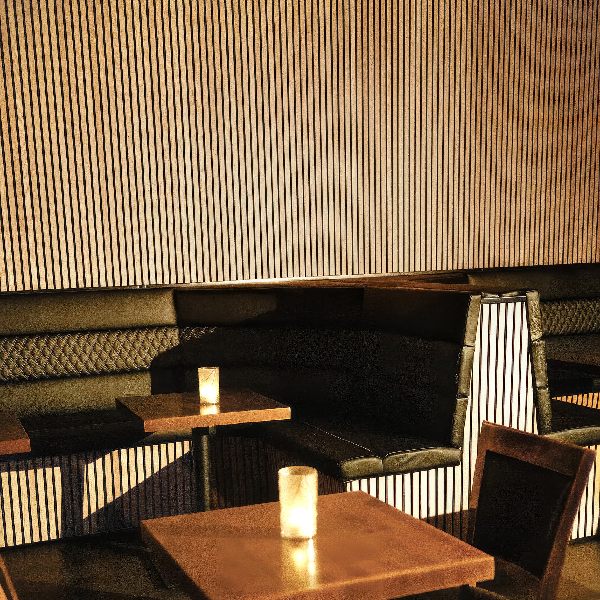 Natural Oak Acoustic Slat Panels 120" Length