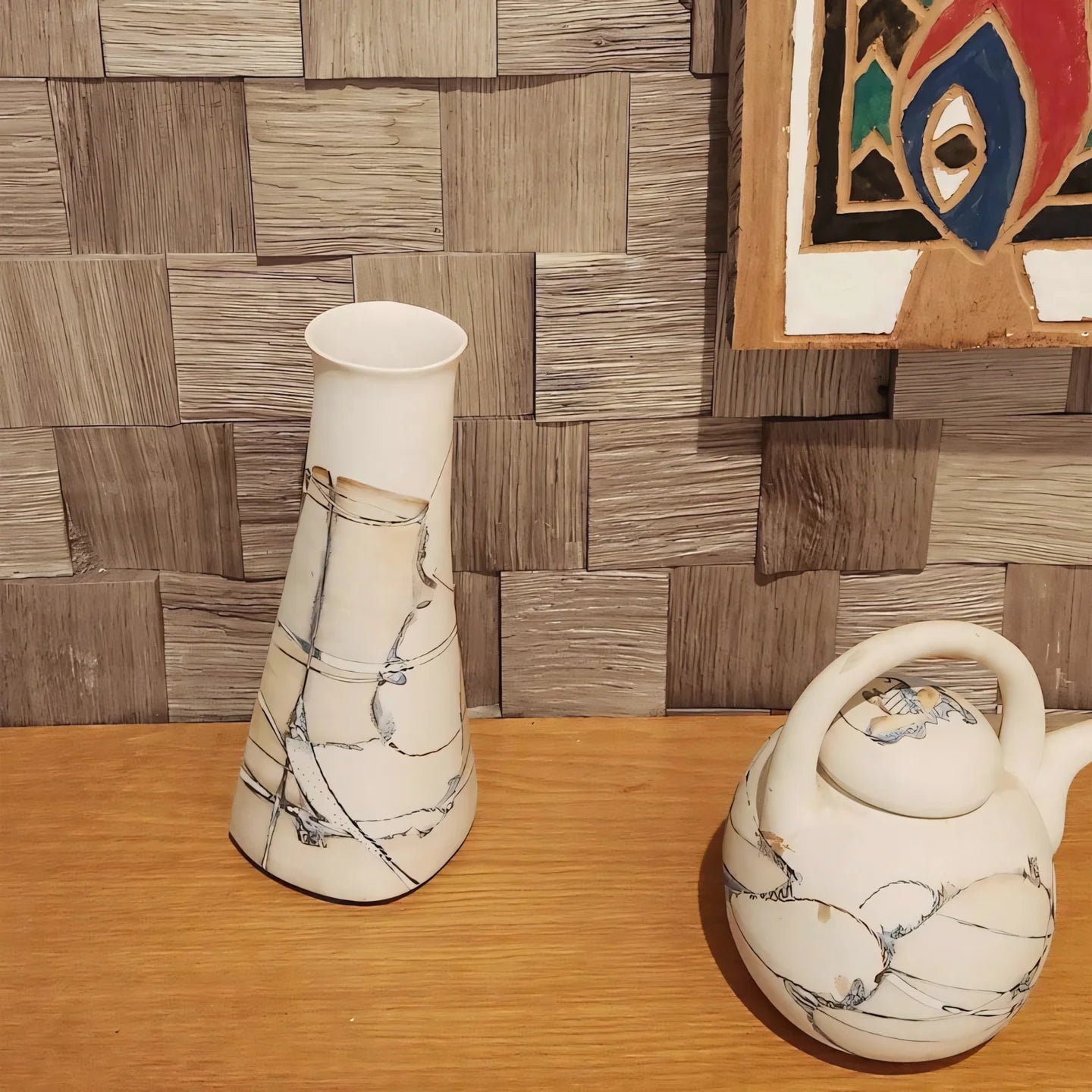 Natural Oak 3D Block Wall Panels