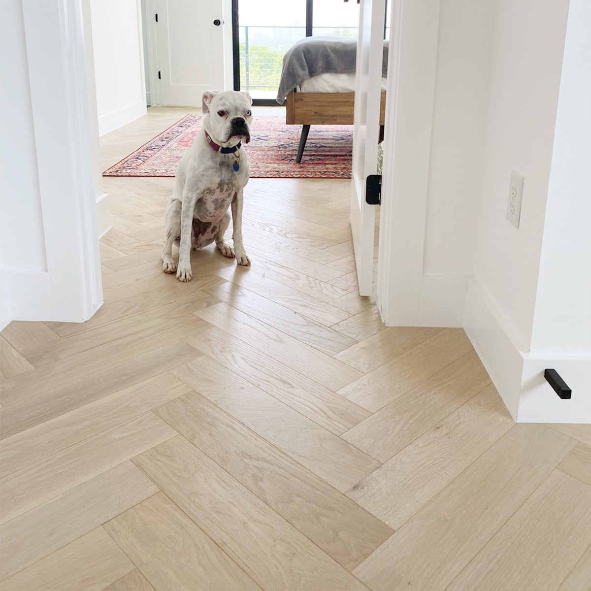 St. Moritz Herringbone White Oak