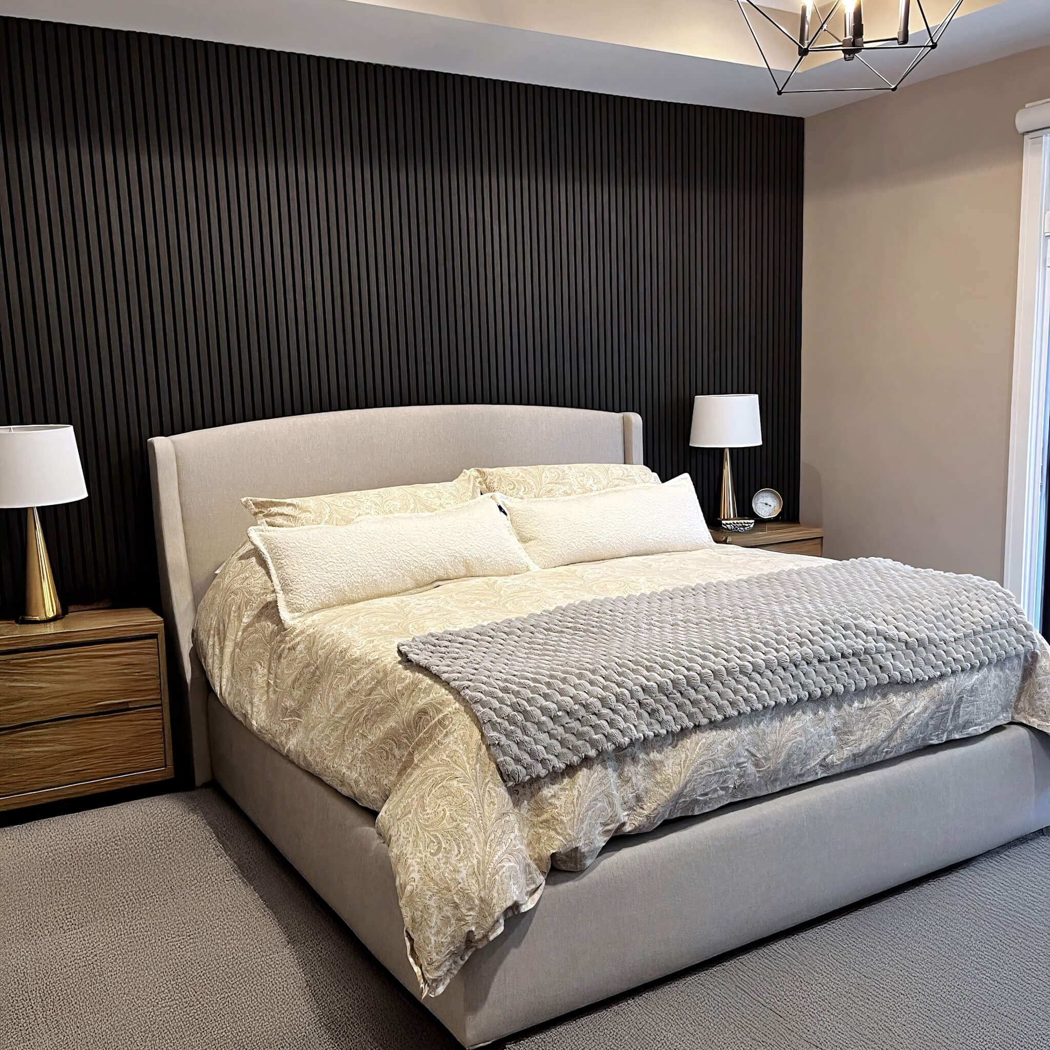 Noir White Oak Acoustic Slat Panels 120" Length